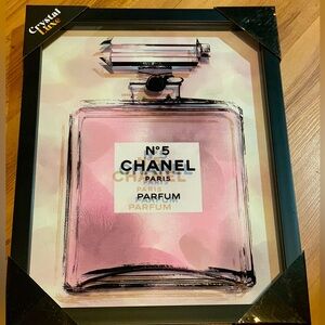 Beautiful Crystal Luxe Chanel N•5 Perfume Bottle Wall Art